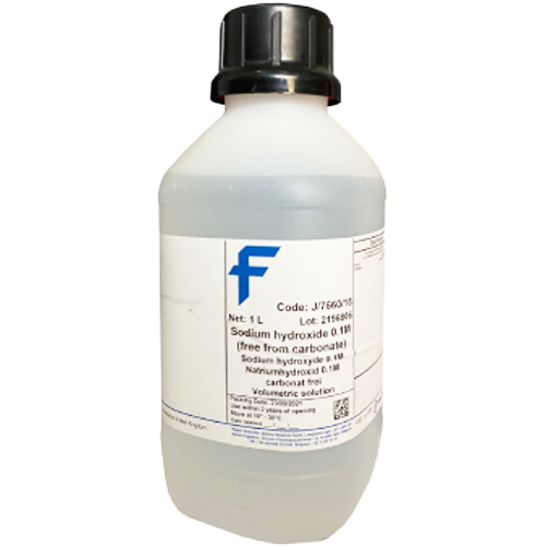 Sodium hydroxide free from carbonate