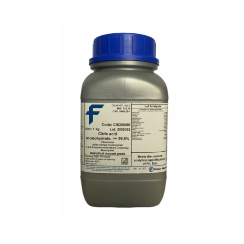 Citric acid monohydrate, 99.8+%, for analysis