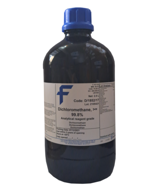 Dichloromethane, 99.8+%, for analysis, stabilized with amylene