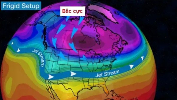 "Bùng phát Bắc cực" thường gây rét đậm ở Mỹ, Canada, có thể ở cả một số nước châu Á.