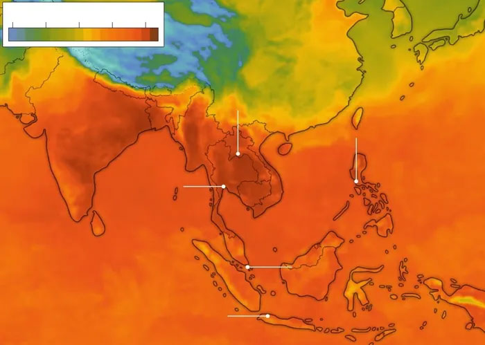 Nắng nóng tấn công các nước Đông Nam Á.