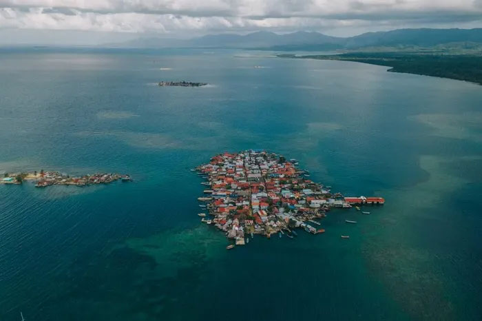 Đảo Gardi Sugdub (Panama) nhìn từ trên cao.