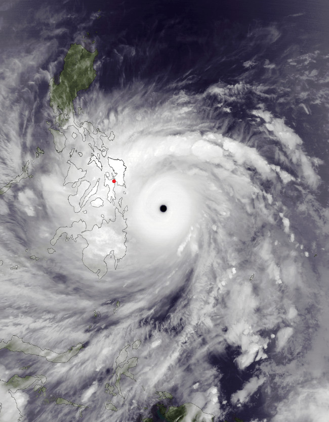 Bão Haiyan lúc mạnh nhất.