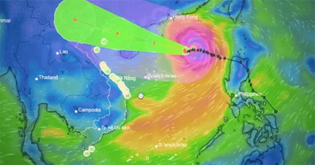 Hướng di chuyển của bão Yagi