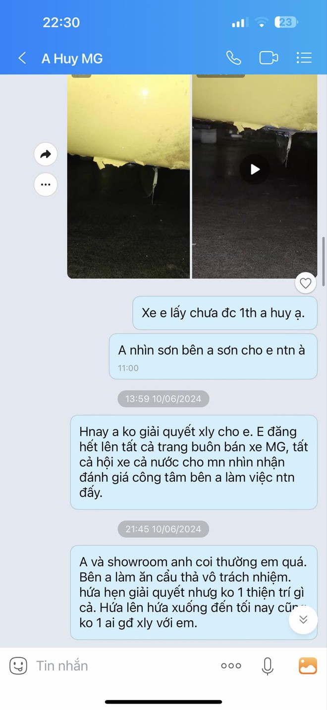 Tốn gần 30 triệu cho đại lý đổi màu xe, chủ nhân 2 chiếc MG5 bức xúc: 'Làm ăn cẩu thả, sơn 20 ngày đã bong tróc, nhân viên đùn đẩy trách nhiệm'- Ảnh 12.