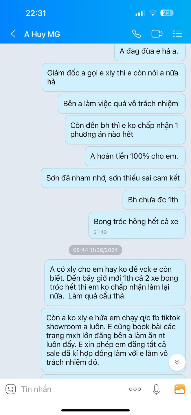 Tốn gần 30 triệu cho đại lý đổi màu xe, chủ nhân 2 chiếc MG5 bức xúc: 'Làm ăn cẩu thả, sơn 20 ngày đã bong tróc, nhân viên đùn đẩy trách nhiệm'- Ảnh 11.