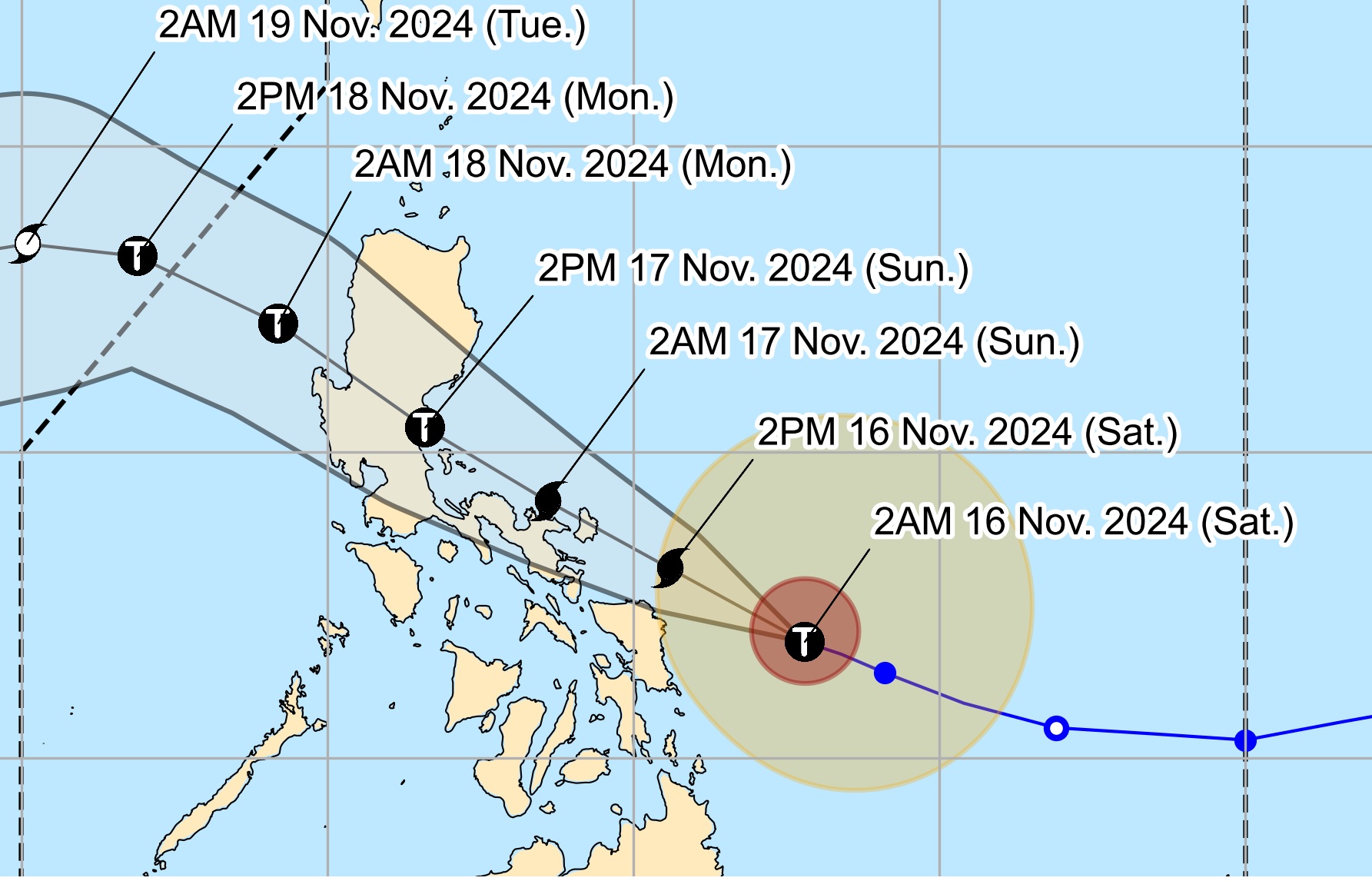 Man-yi gần đạt cấp siêu bão, có thể đổ bộ Philippines 2 lần- Ảnh 1.